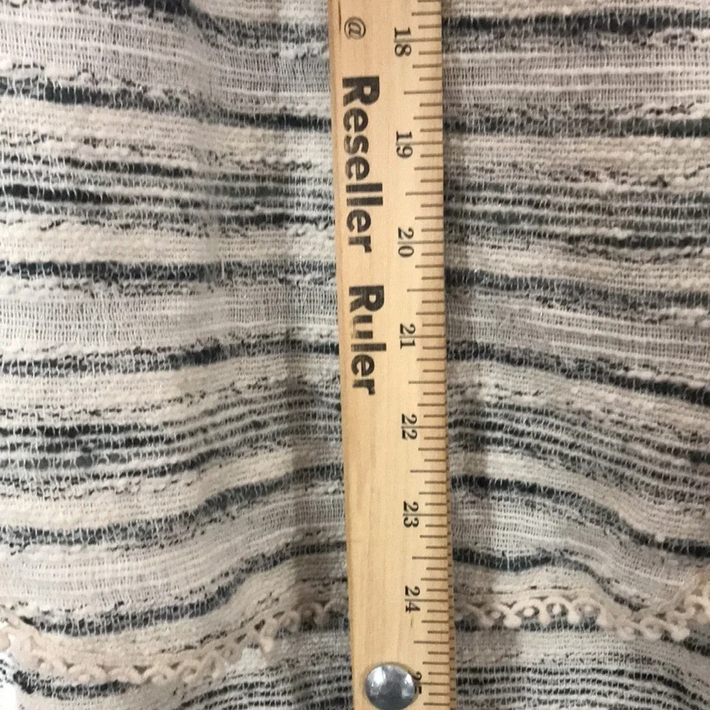 Free People Women's Henley Textured Striped Pullover Top Small